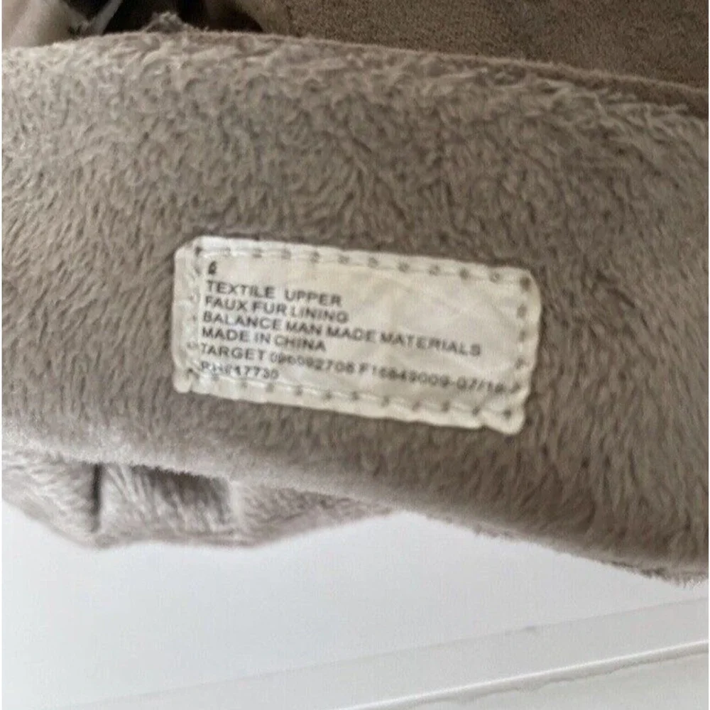 A New Day Target Boots Faux Fur Lined Heeled Booties Shoes Woman’s Size 6 Brown
